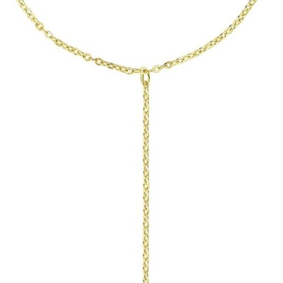 Hand Chain Bracelet Gold Non-Tarnish Birthstone Adjustable Women 6-8 inch - Picture 1 of 7